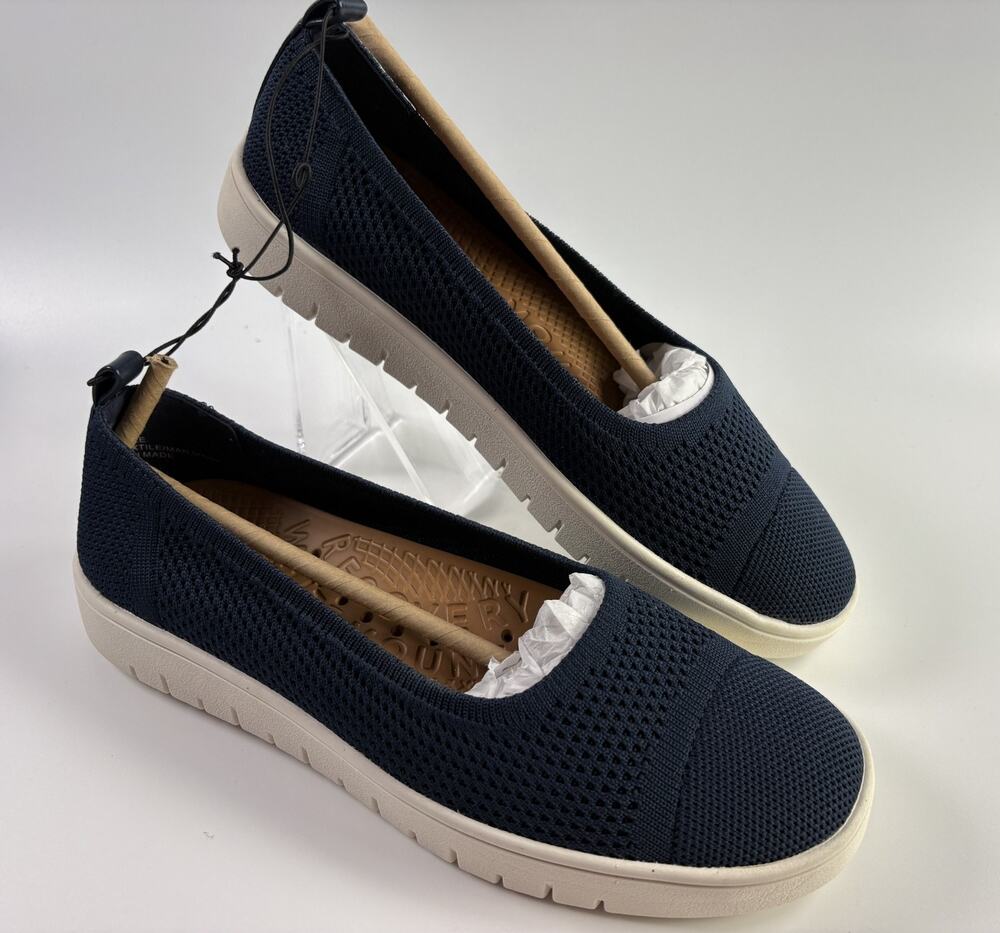 White Mountain Naveen Slip-On Recovery Shoe Navy Fabric Womens Size 7